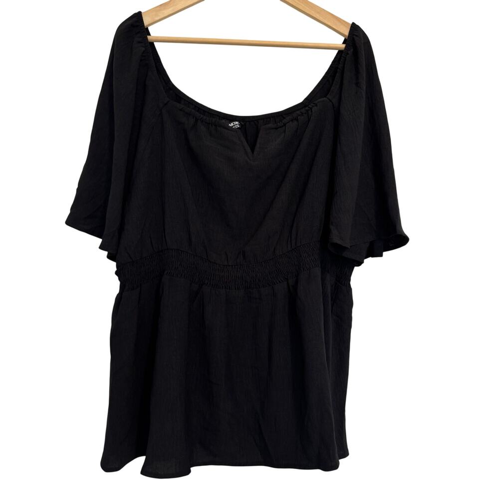 NWOT Bloomchic Black Babydoll Blouse size 18-20